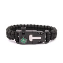 PULSERA PARACORD IMMORTAL C/PEDERNAL Y BRUJULA NEGRA