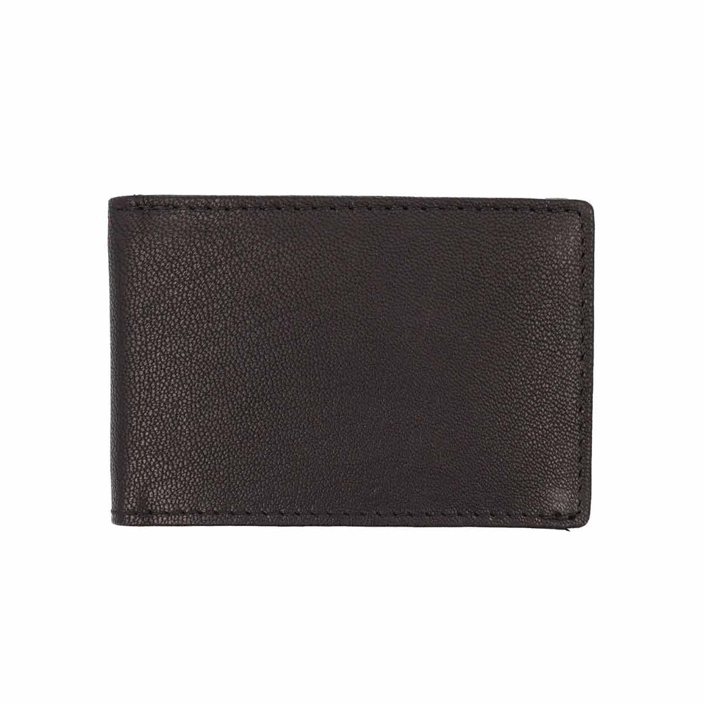 CARTERA PIEL BANDERITA ESPAÑA PEQUEÑA NEGRA