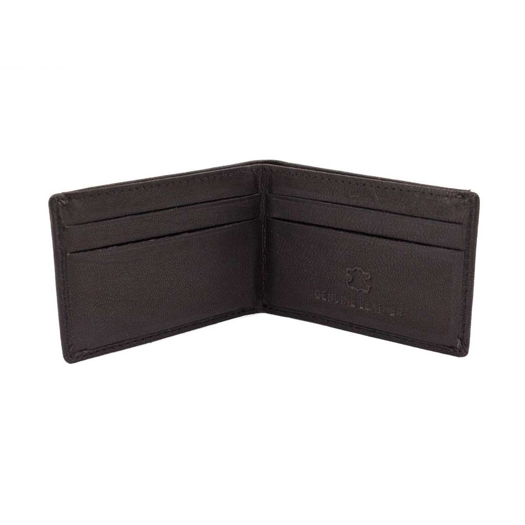 CARTERA PIEL BANDERITA ESPAÑA PEQUEÑA NEGRA