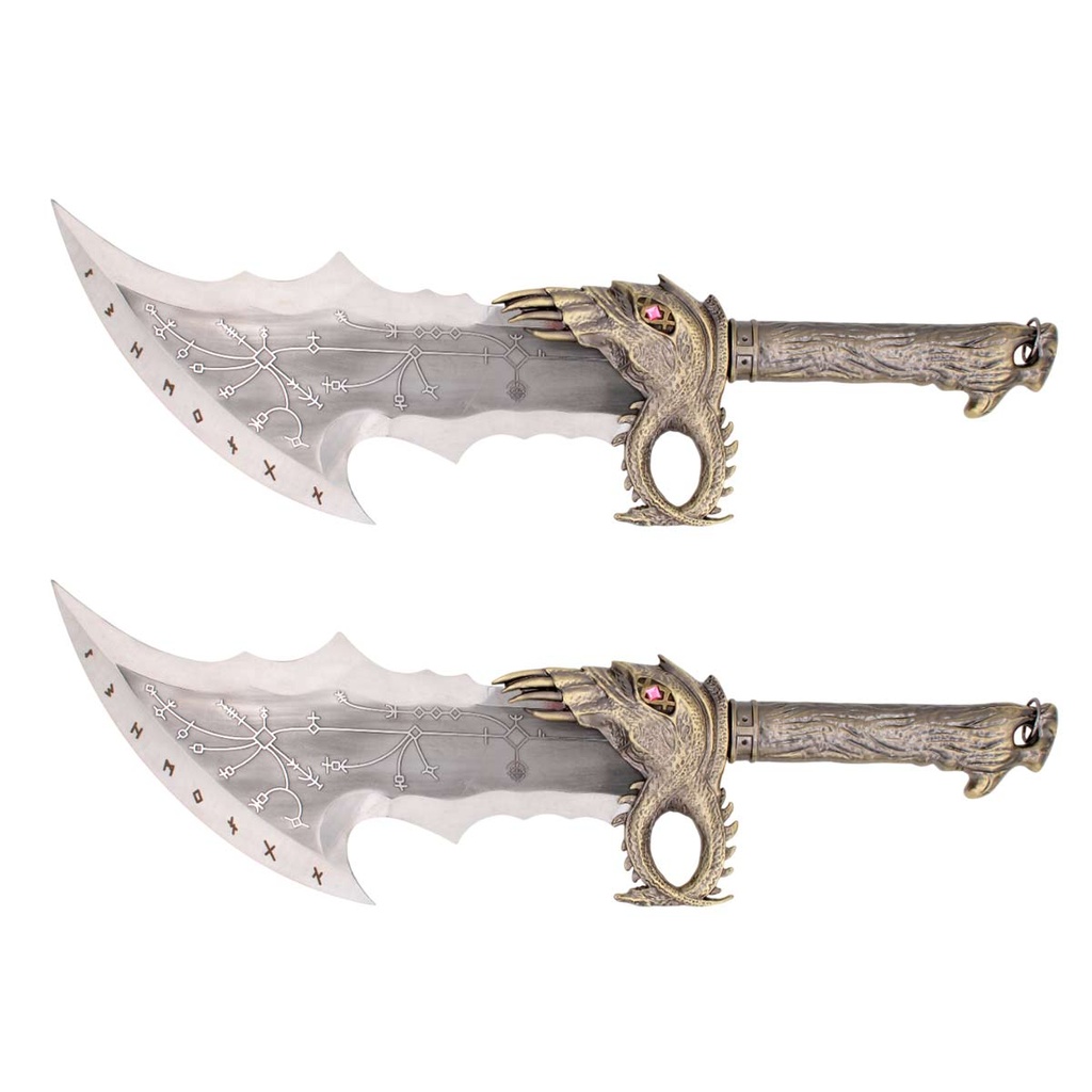 ESPADA 6054 2PCS GOW 54CM PLATA-DORADA