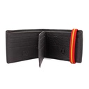 CARTERA PIEL BANDA ESPAÑA ELASTICA LATERAL NEGRA