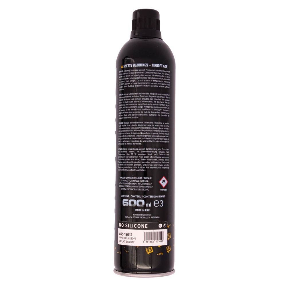 BOTELLA GAS ARSENIC IRON 8KG SIN SILICONA