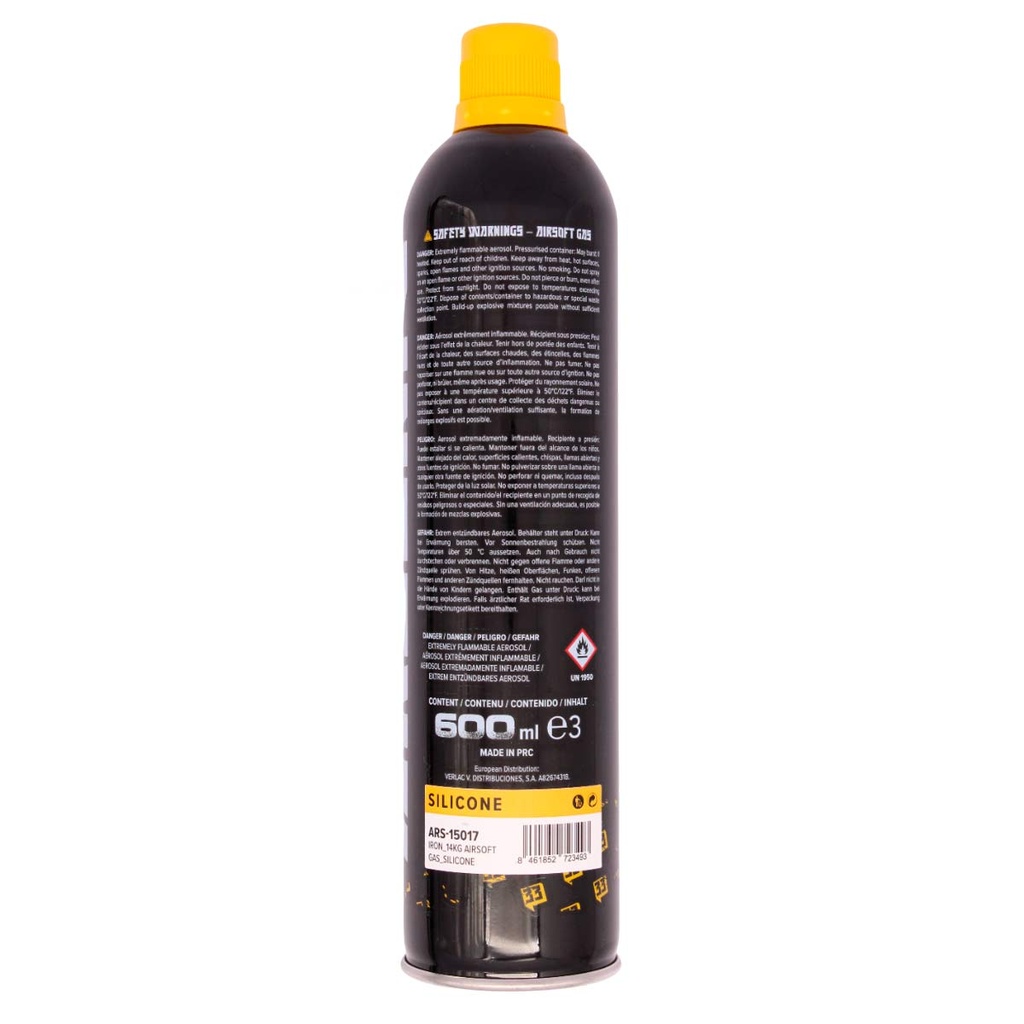 BOTELLA GAS ARSENIC IRON 14KG CON SILICONA