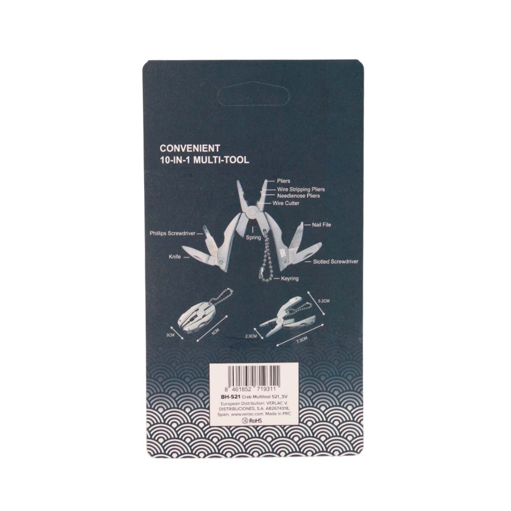 ALICATE BH CRAB MULTIUSOS PLATA