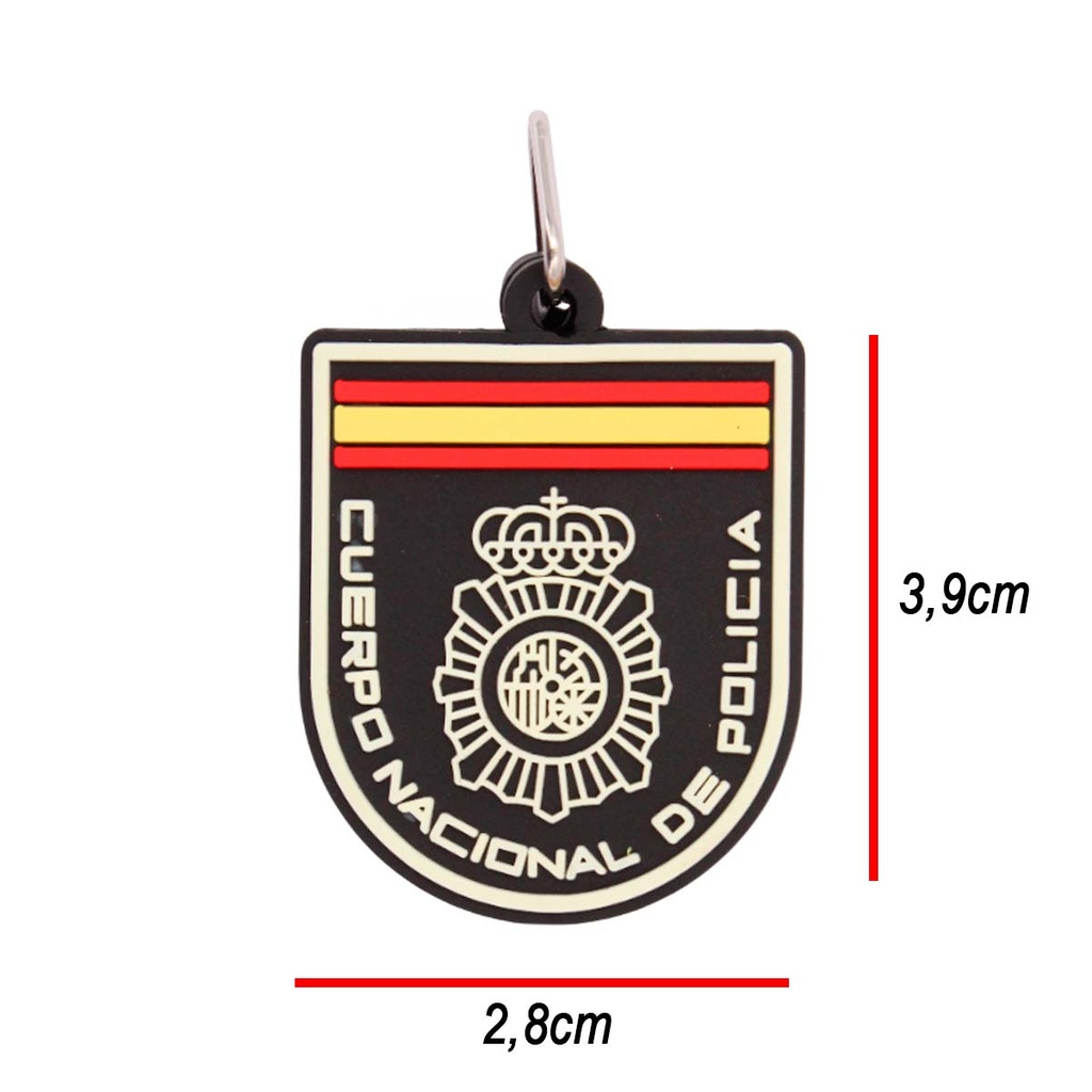 LLAVERO IMMORTAL PVC POLICIA NACIONAL NEGRO