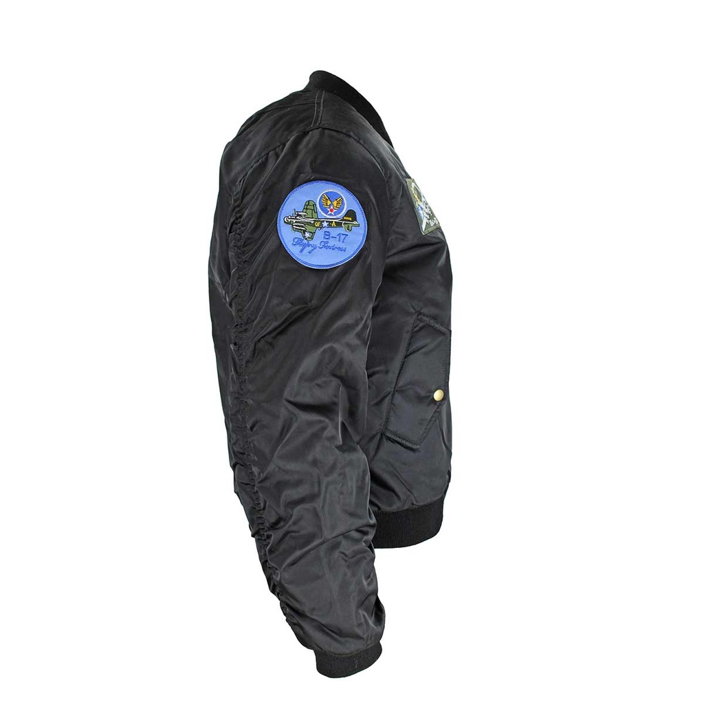 CAZADORA BOMBER IMMORTAL PARCHES NEGRA