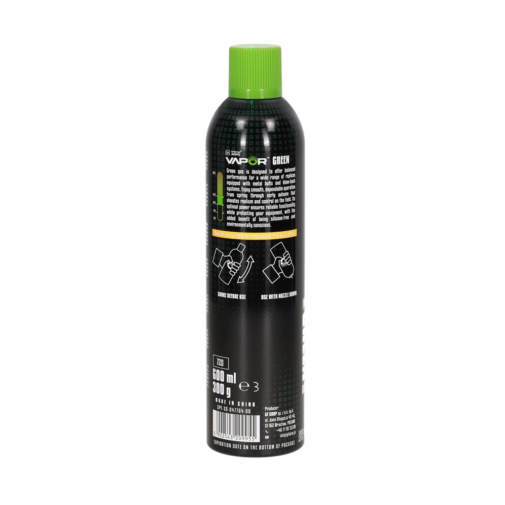 BOTELLA GAS SPECNA ARMS VAPOR 600ML VERDE