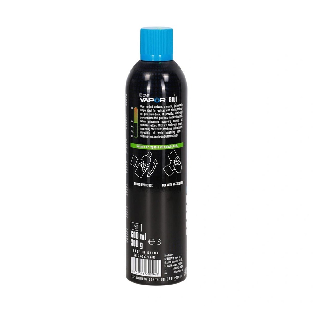 BOTELLA GAS SPECNA ARMS VAPOR 600ML AZUL