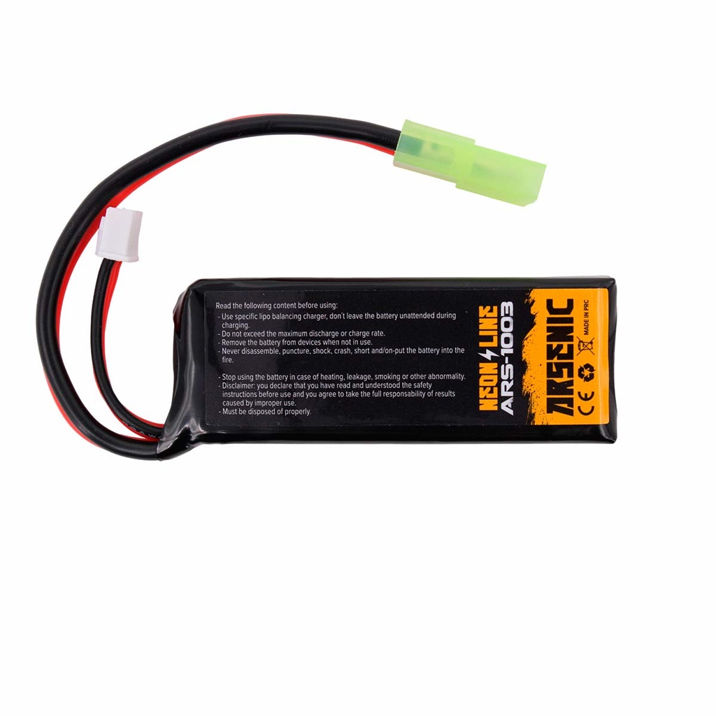 BATERIA ARSENIC PRO LIPO 7.4V 1300MAH 25C/50C 1STICK NEGRA