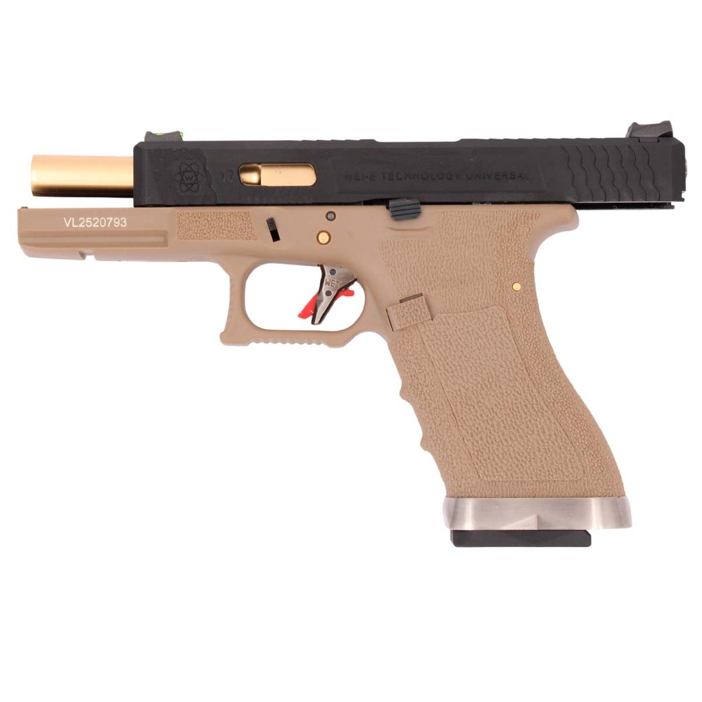 PISTOLA WE G17 CUSTOM-6 FULL METAL TAN