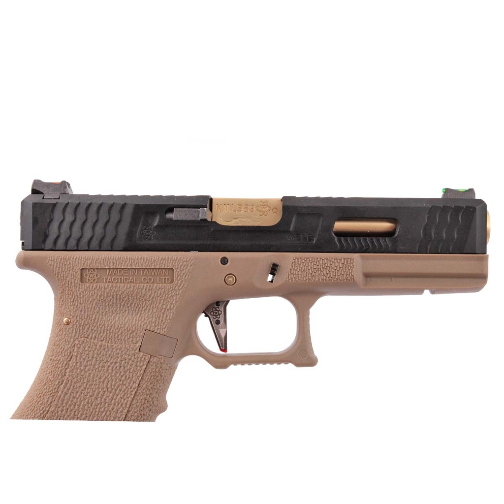 PISTOLA WE G17 CUSTOM-6 FULL METAL TAN