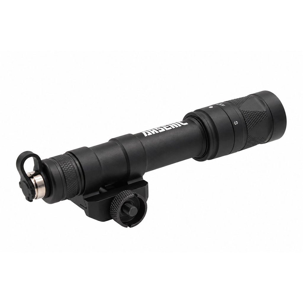 LINTERNA ARSENIC TACTICA M600W CON ESTROBO NEGRA