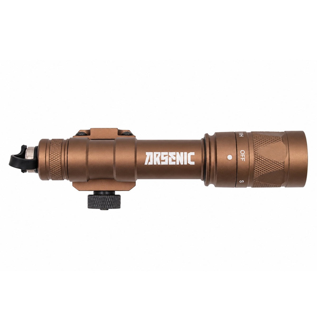 LINTERNA ARSENIC TACTICA M600W CON ESTROBO TAN