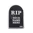 PARCHE PVC 3D RIP YOUR NAME HERE NEGRO-BLANCO