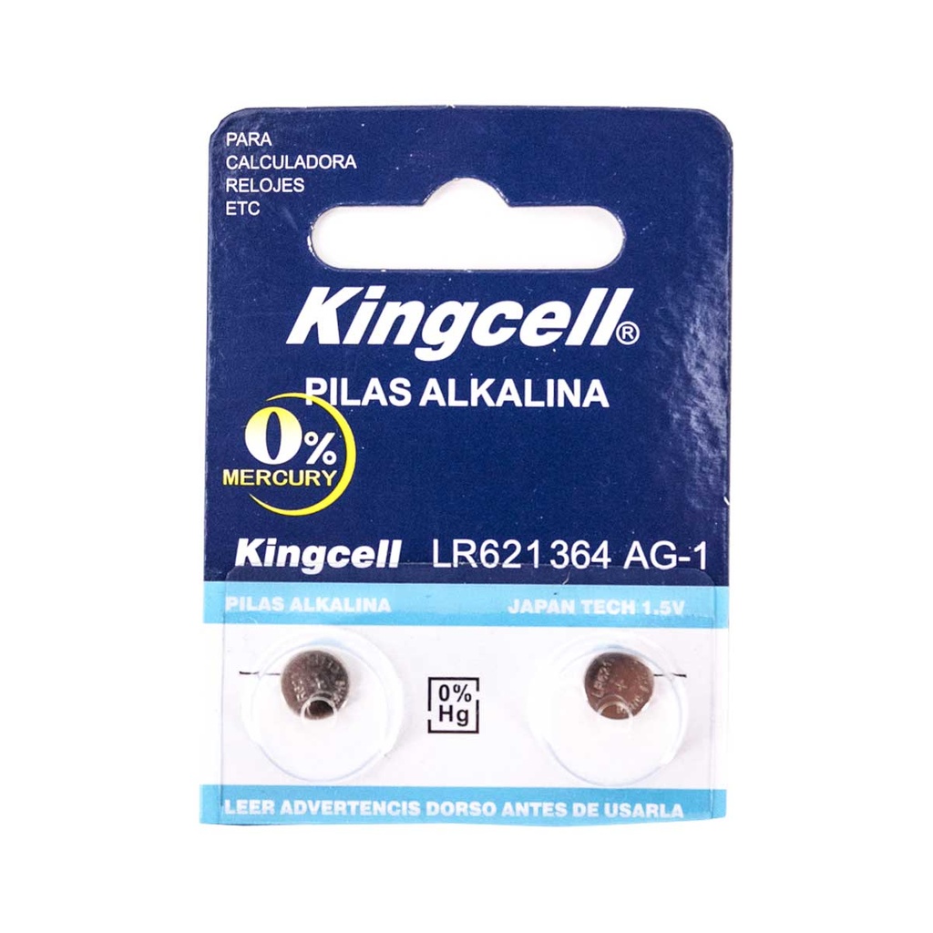 PILA BOTON ALKALINA AG-1 2PCS PLATA