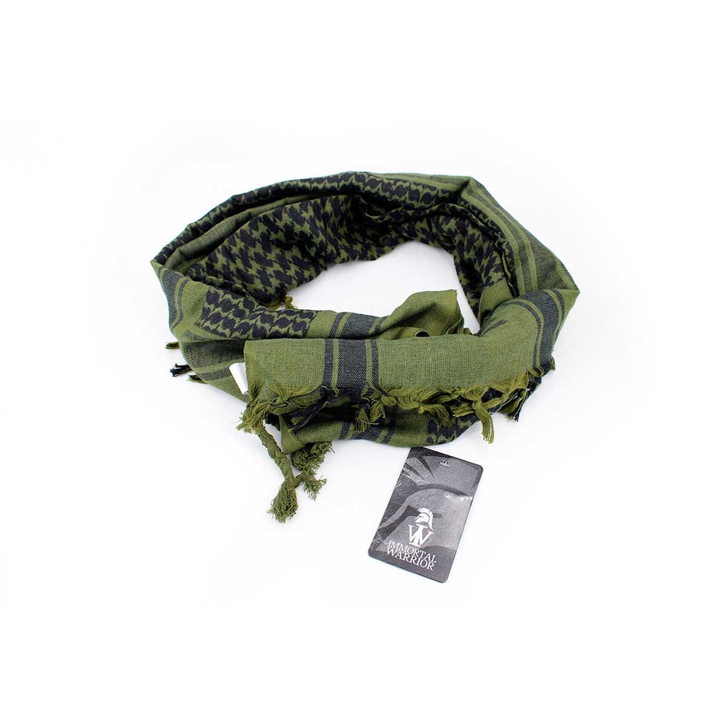 PAÑUELO PALESTINO IMMORTAL 115X110CM VERDE-NEGRO