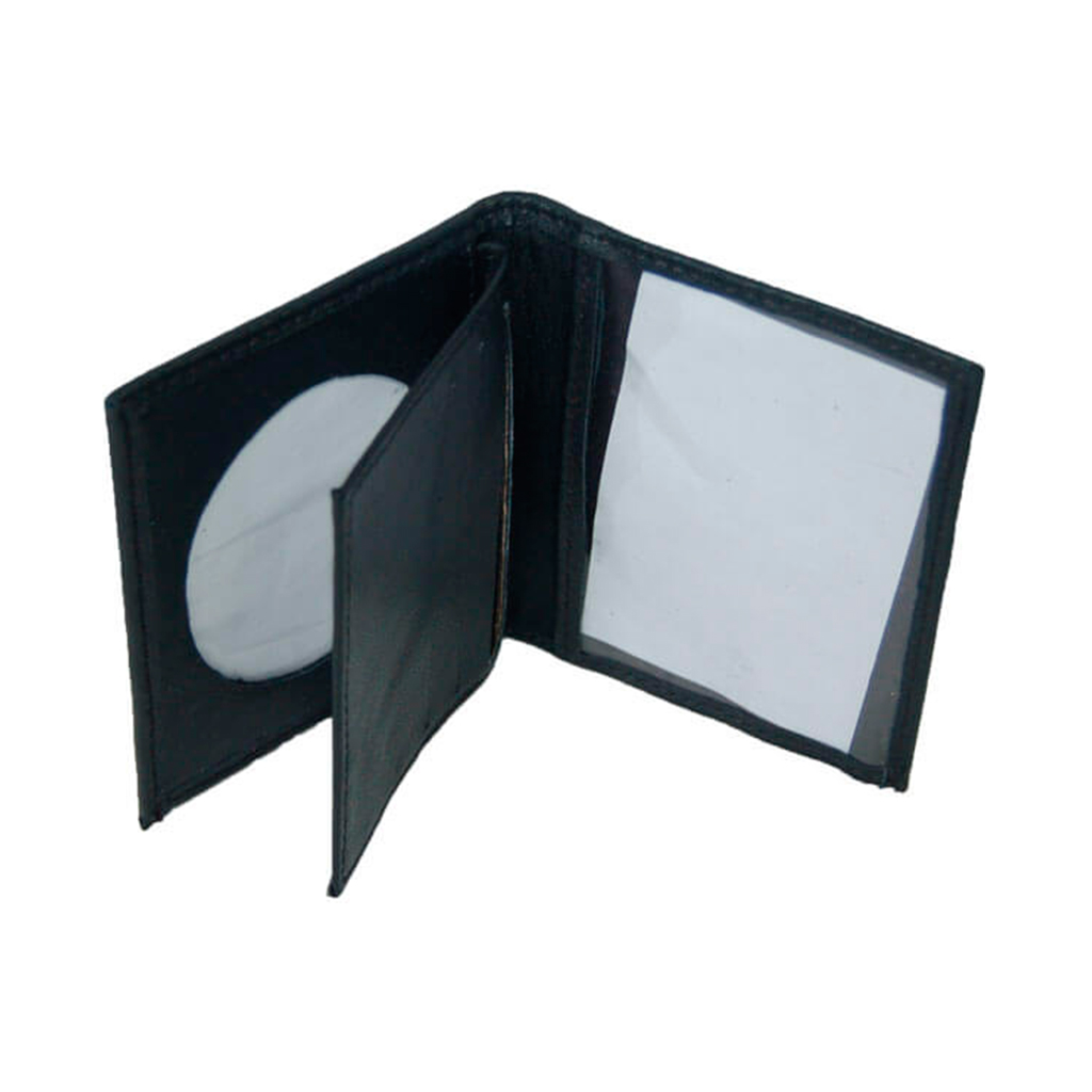 CARTERA PIEL DOBLE COMPARTIMENTO LIBRO NEGRA