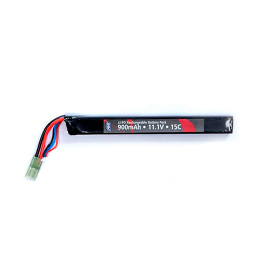 BATERIA LIPO ASG 11.1V 900MAH 15C 1STICK NEGRA