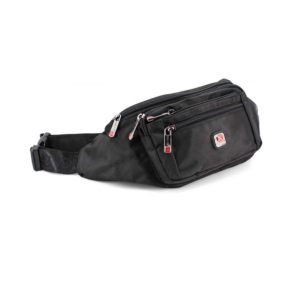 RIÑONERA X CORDURA GR. TRIPLE CREMALLERA NEGRA