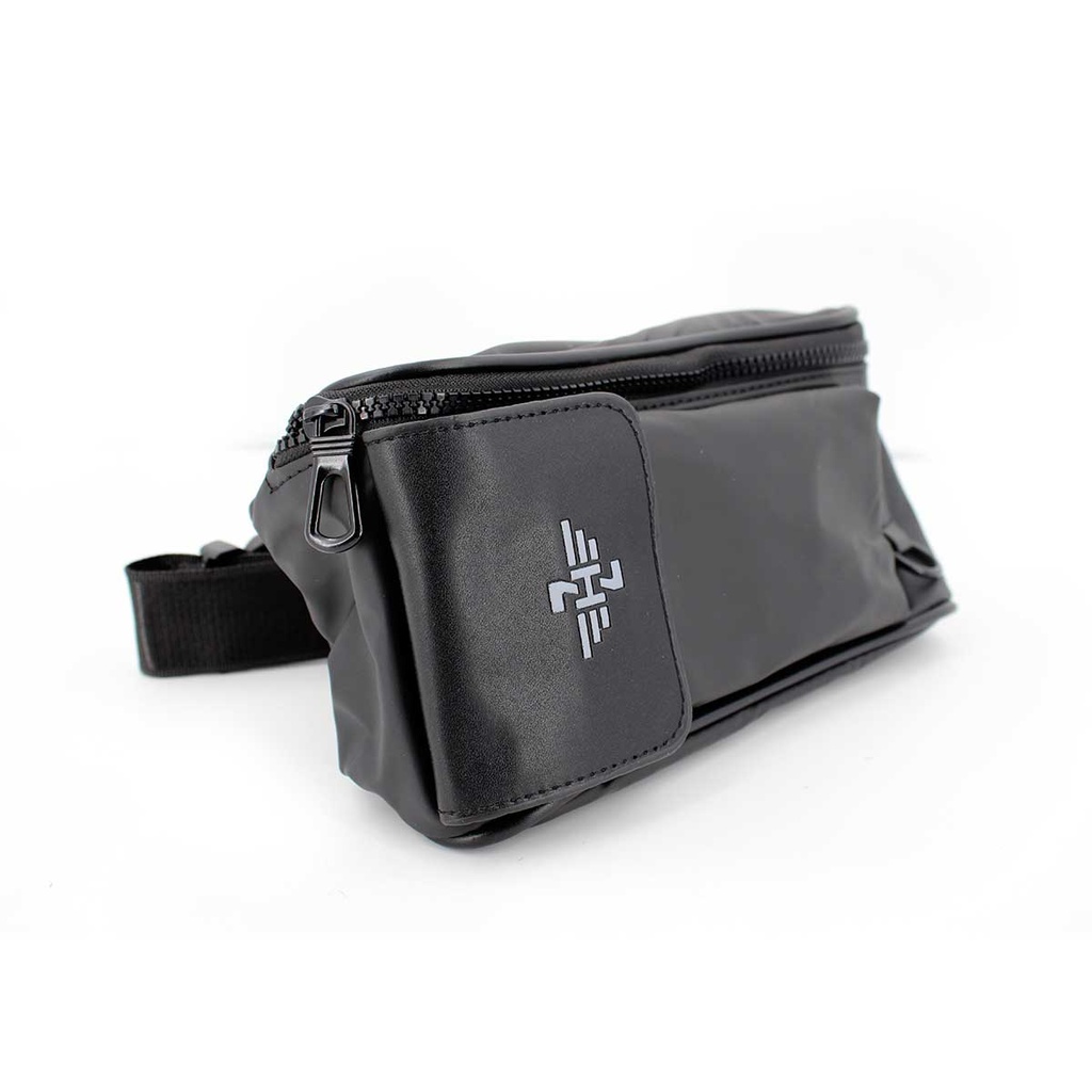 RIÑONERA BANDOLERA POLIPIEL NYLON ZH NEGRA