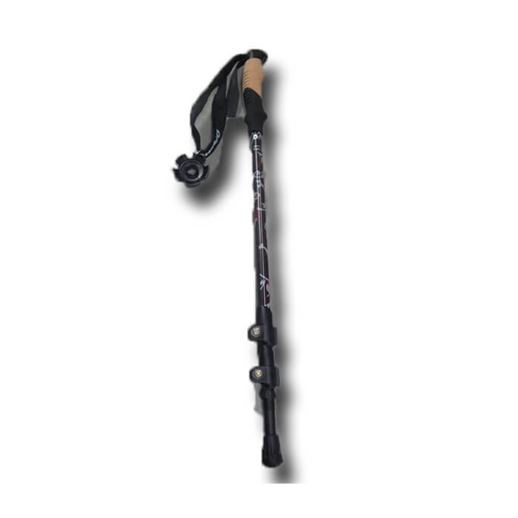 BASTON TREKKING PAMASE CARBONO 130CM NEGRO-MARRON