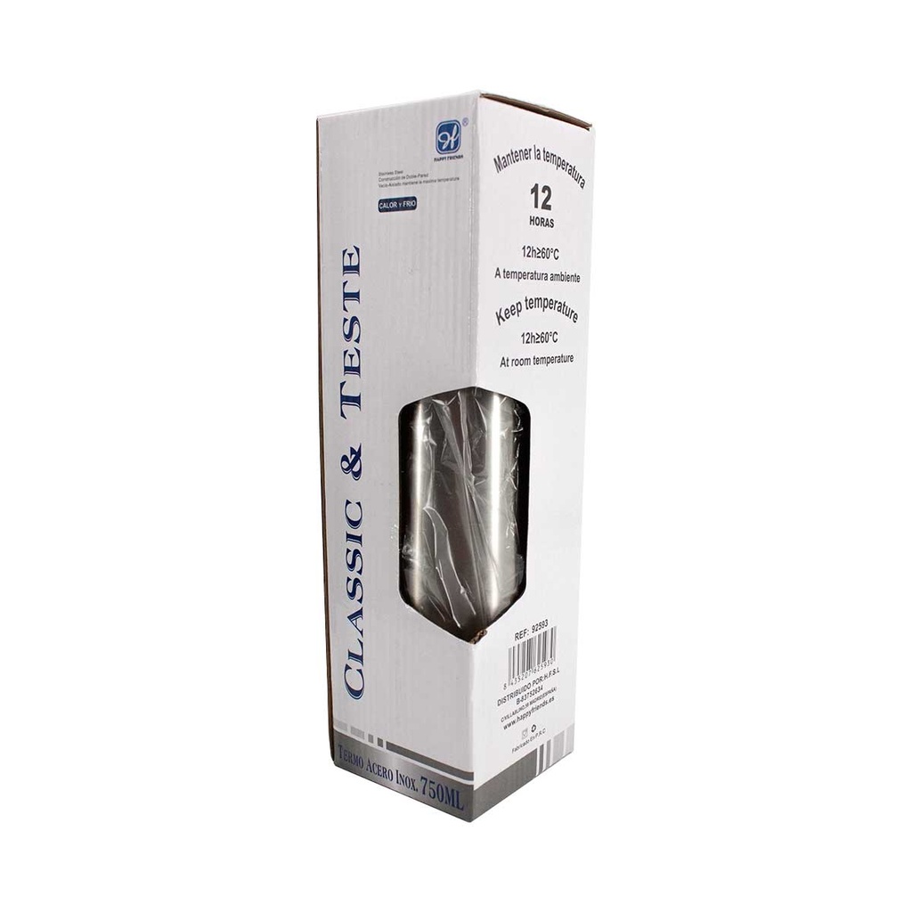 TERMO ACERO INOXIDABLE 750ML PLATA
