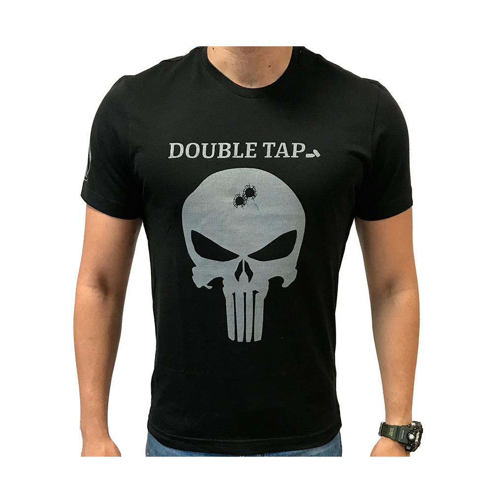CAMISETA IMMORTAL PUNISHER DOUBLE TAP NEGRA