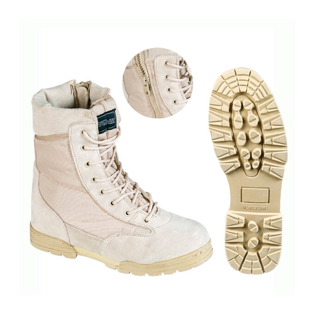 BOTA TACTICA FORAVENTURE CREMALLERA BEIGE