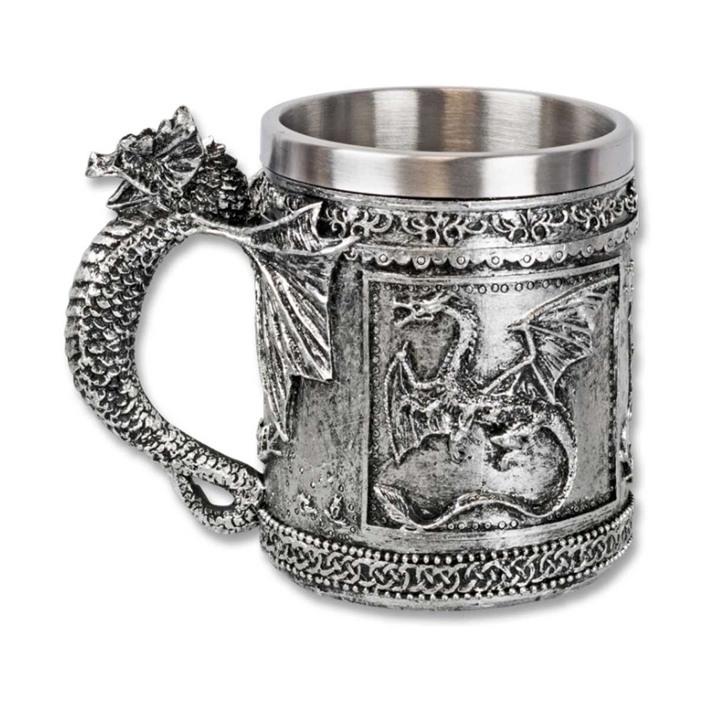 JARRA DECORACION DRAGON NEGRA