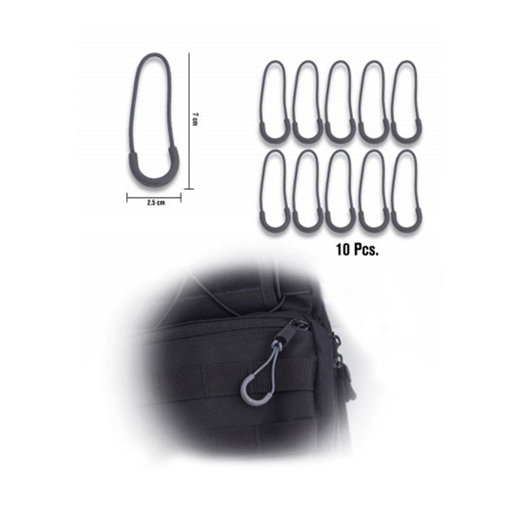 TIRADOR CREMALLERA PVC 10PCS GRIS