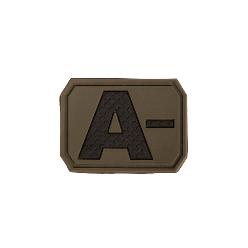 PARCHE PVC GRUPO SANGUINEO A- VERDE