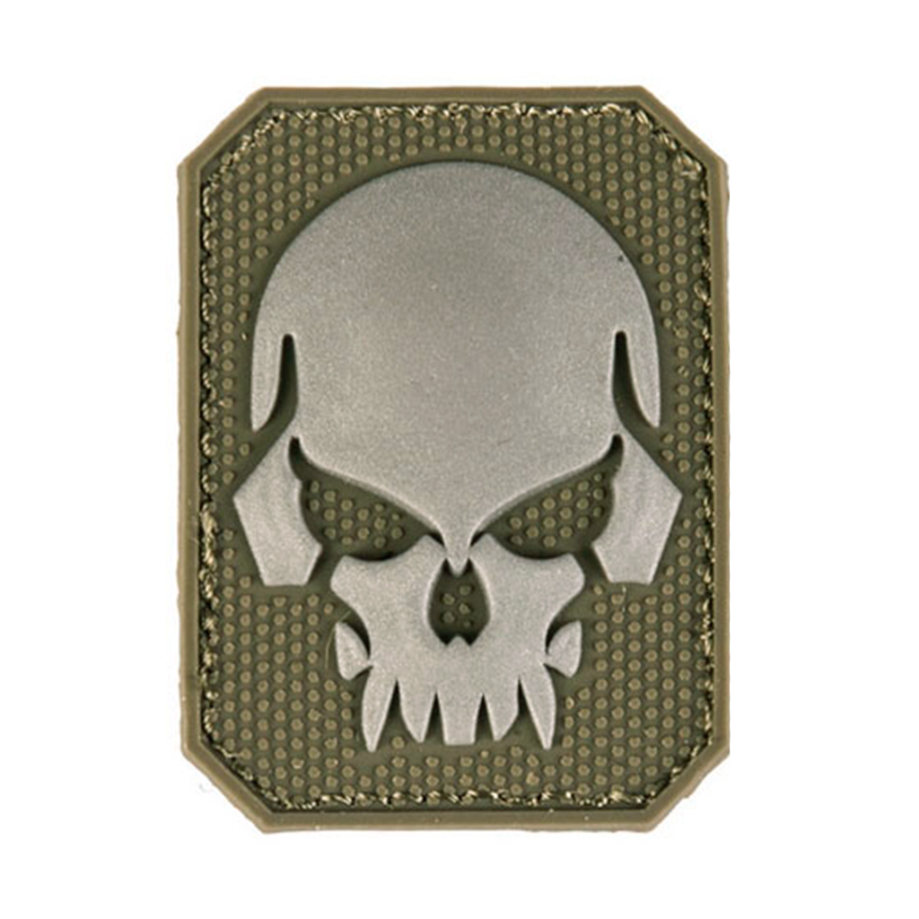 PARCHE PVC PIRATA SKULL PEQ. VERDE