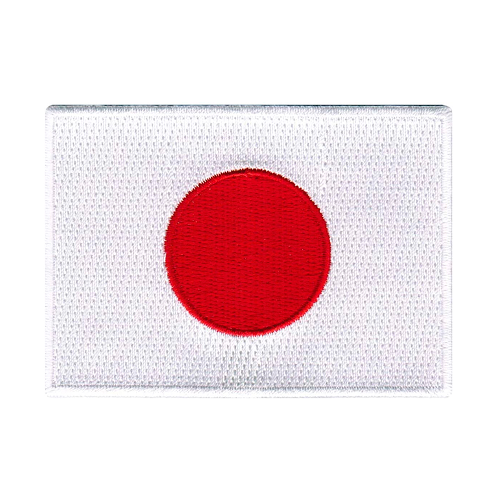 PARCHE BORDADO JAPON CIRCULO SOLO BLANCO-ROJO
