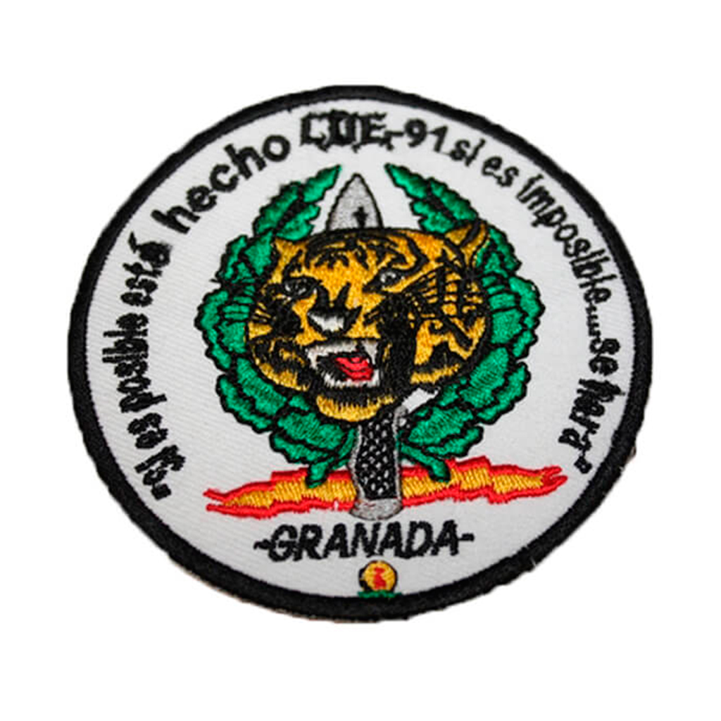 PARCHE BORDADO COE TIGRE GRANADA BLANCO