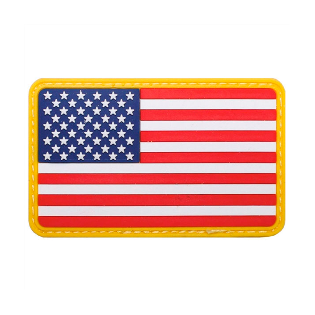 PARCHE PVC BANDERA AMERICANA BLANCO-ROJO