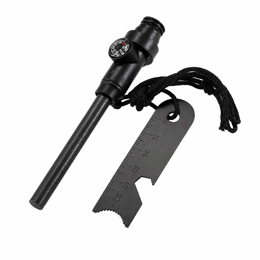 MAGNESIO PEDERNAL COLGAR SILBATO ABREBOTELLA Y BRUJULA