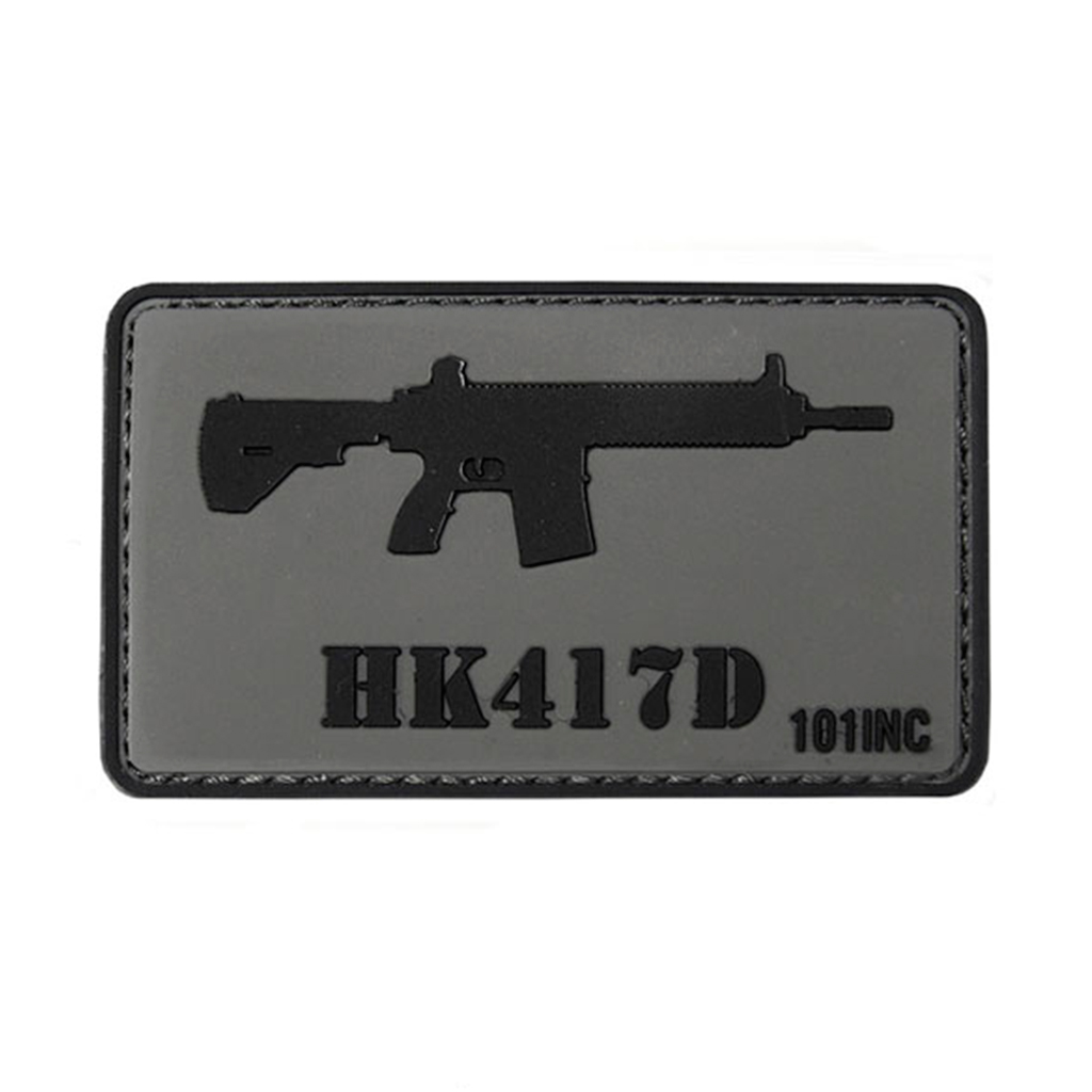 PARCHE PVC 3D HK417D GRIS-NEGRO