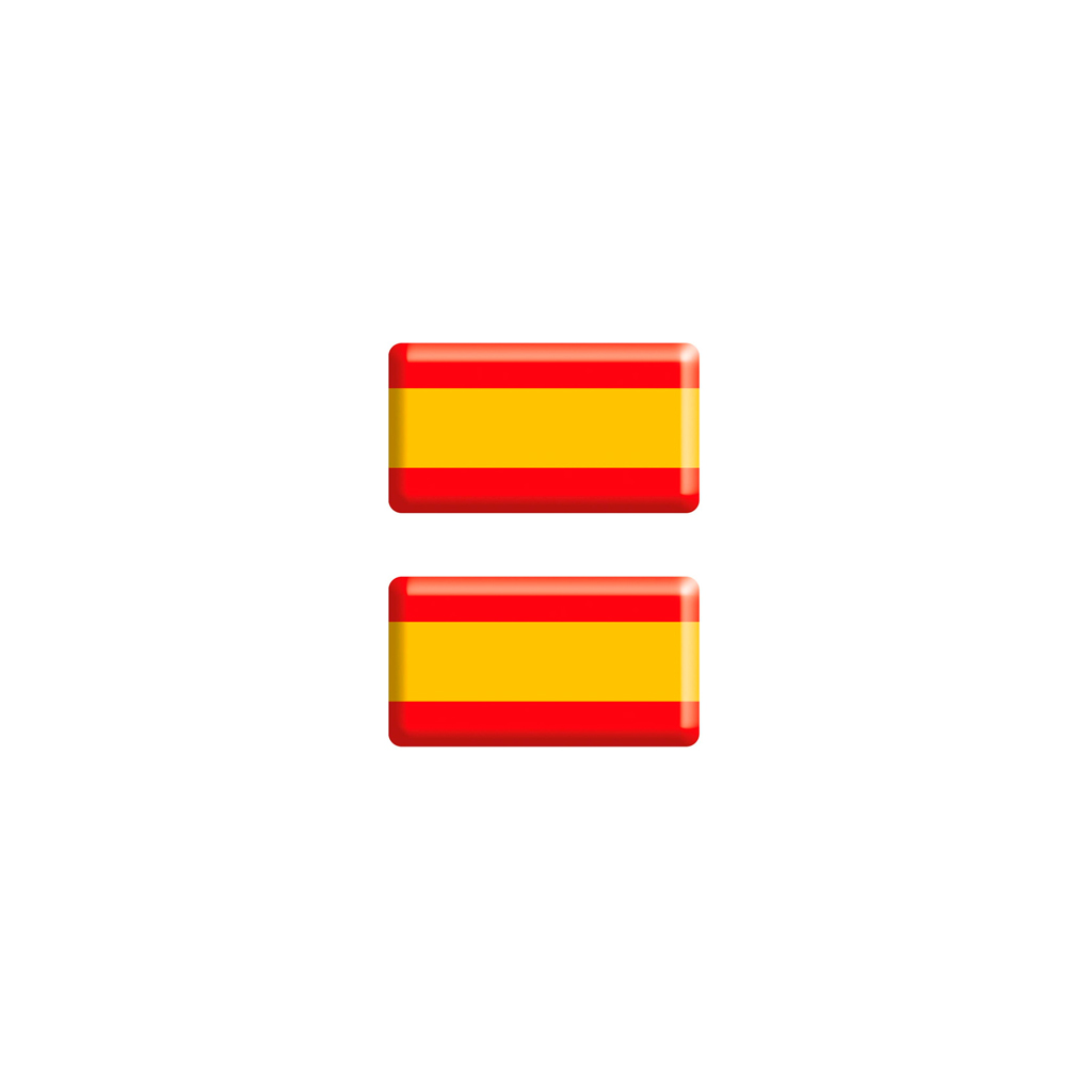 PEGATINA ABULTADA MED. 2PCS BANDERA ESPAÑA
