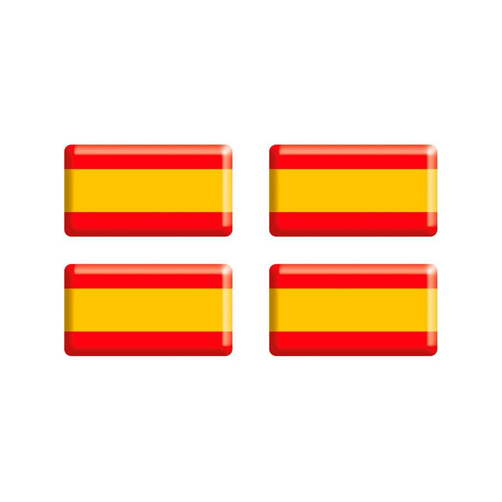PEGATINA ABULTADA MED. BLISTER 4PCS BANDERA ESPAÑA