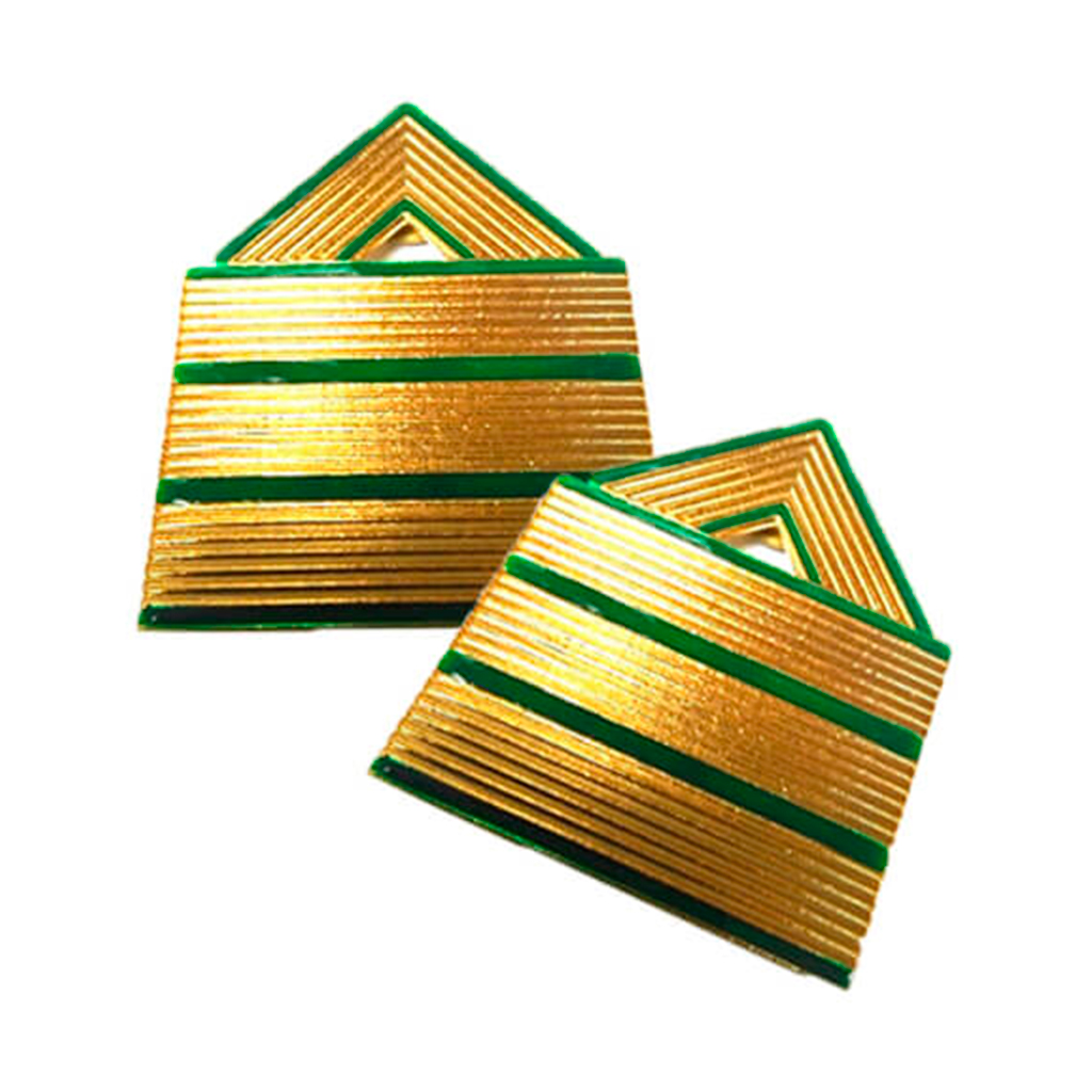 GALON METALICO M5 PAR SARGENTO 1º AIRE VERDE-DORADO