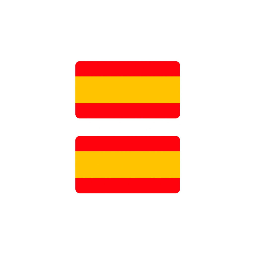 PEGATINA PLANA MED. RECTANGULAR 2PCS ESPAÑA