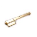 PASADOR METALICOS MILITARES 5 HUECOS DORADO