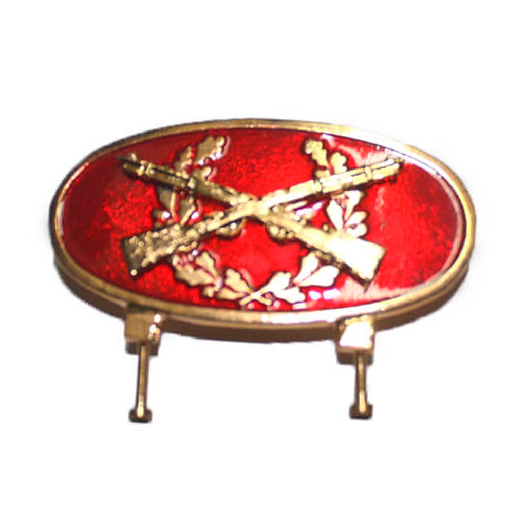 EMBLEMA METALICO TIRADOR SELECTO ROJO