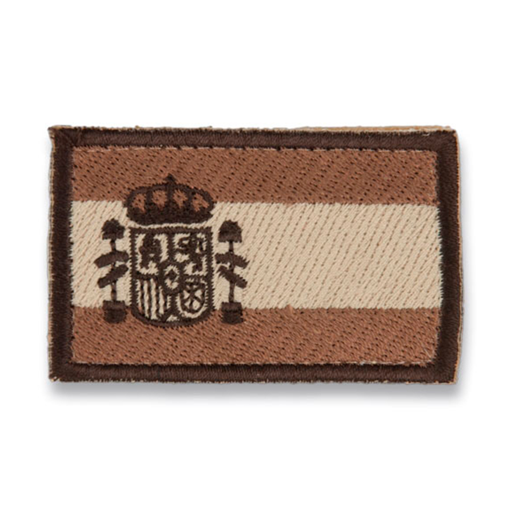 PARCHE BANDERITA ESPAÑOLA VELCRO HOMBRO BORDADA PEQ. DESIERTO