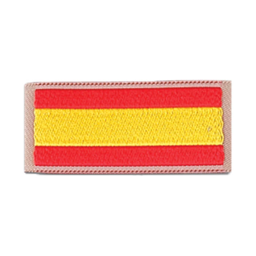 PARCHE BANDERITA ESPAÑOLA HOMBRO FILO BEIGE