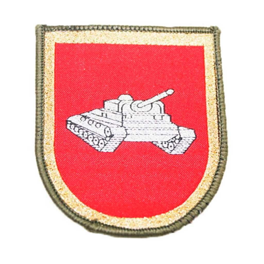 PARCHE TANQUE D A BORDADO ORO-PLATA