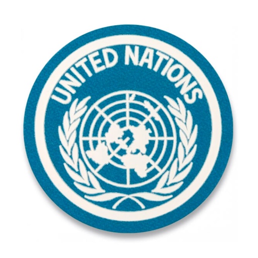 [301000] PARCHE ONU PVC REDONDO C/VELCRO CELESTE