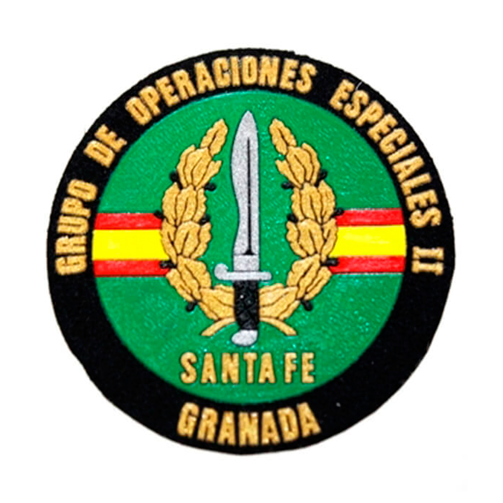 PARCHE COE SANTA FE GRANADA CON VELCRO NEGRO-VERDE