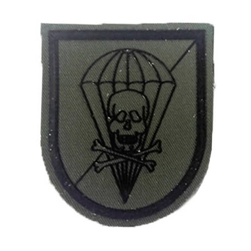 PARCHE BRIPAC DEFENSA CONTRA CARROS CALAVERA C/VELCRO VERDE