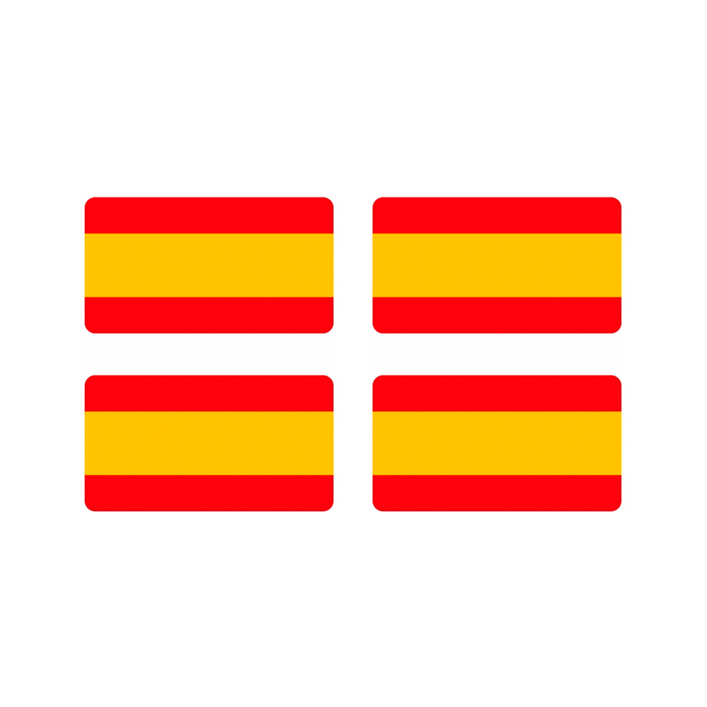 PEGATINA PLANA PEQ. RECTANGULAR 4PCS ESPAÑA